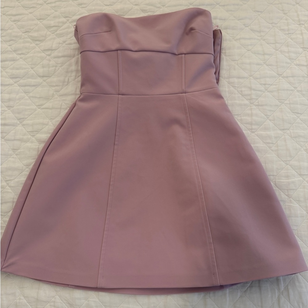 Zara Strapless Dress in Soft Pink